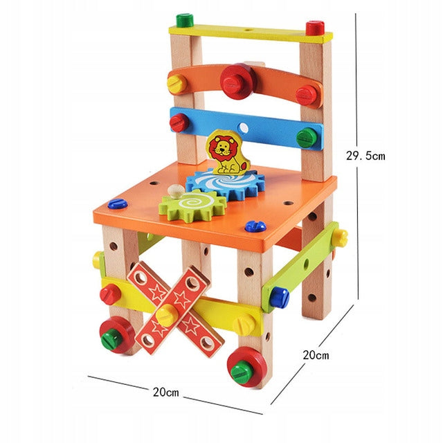 Wooden workshop for children tools blocks set XXL birthday gift Packaging status original