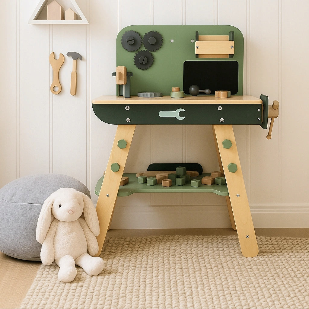 Wooden workshop for children with tools DIY tool set Manufacturer code DAB1W246
