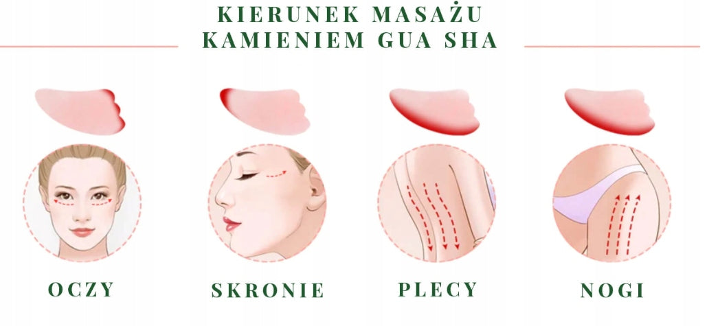 WoowYou Roller + Stone Gua Sha Quartz Set for Face Massage Brand PONTE