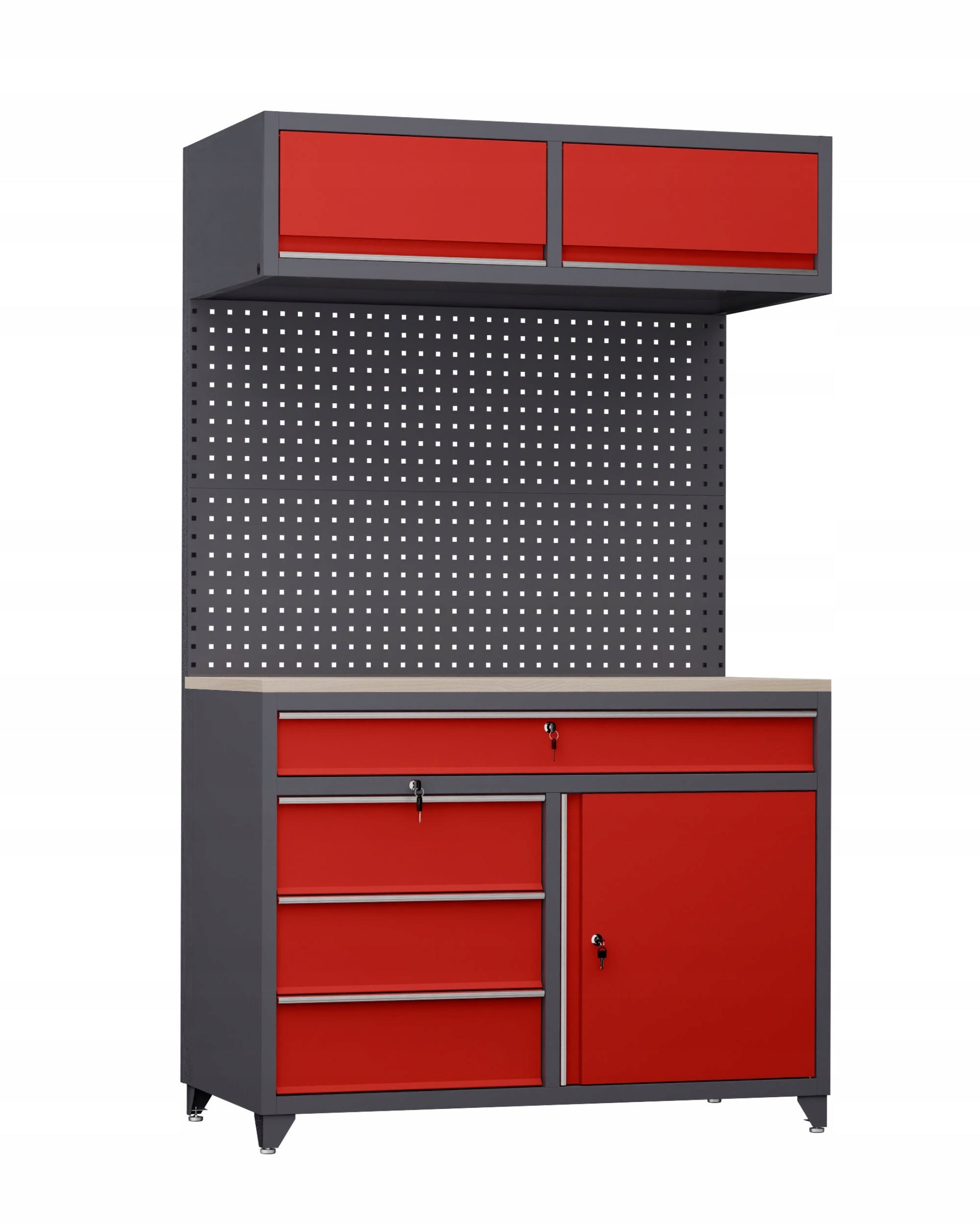 Workshop Table Working Tool 203x120x63cm 500kg Drawer TECHVIKING Packaging status original