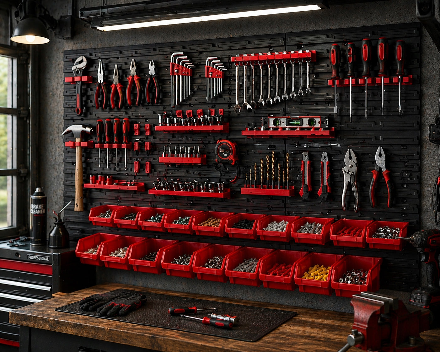 Workshop Tool Board for Garage Wall Cuvette Containers 117X78 Product height 78 cm