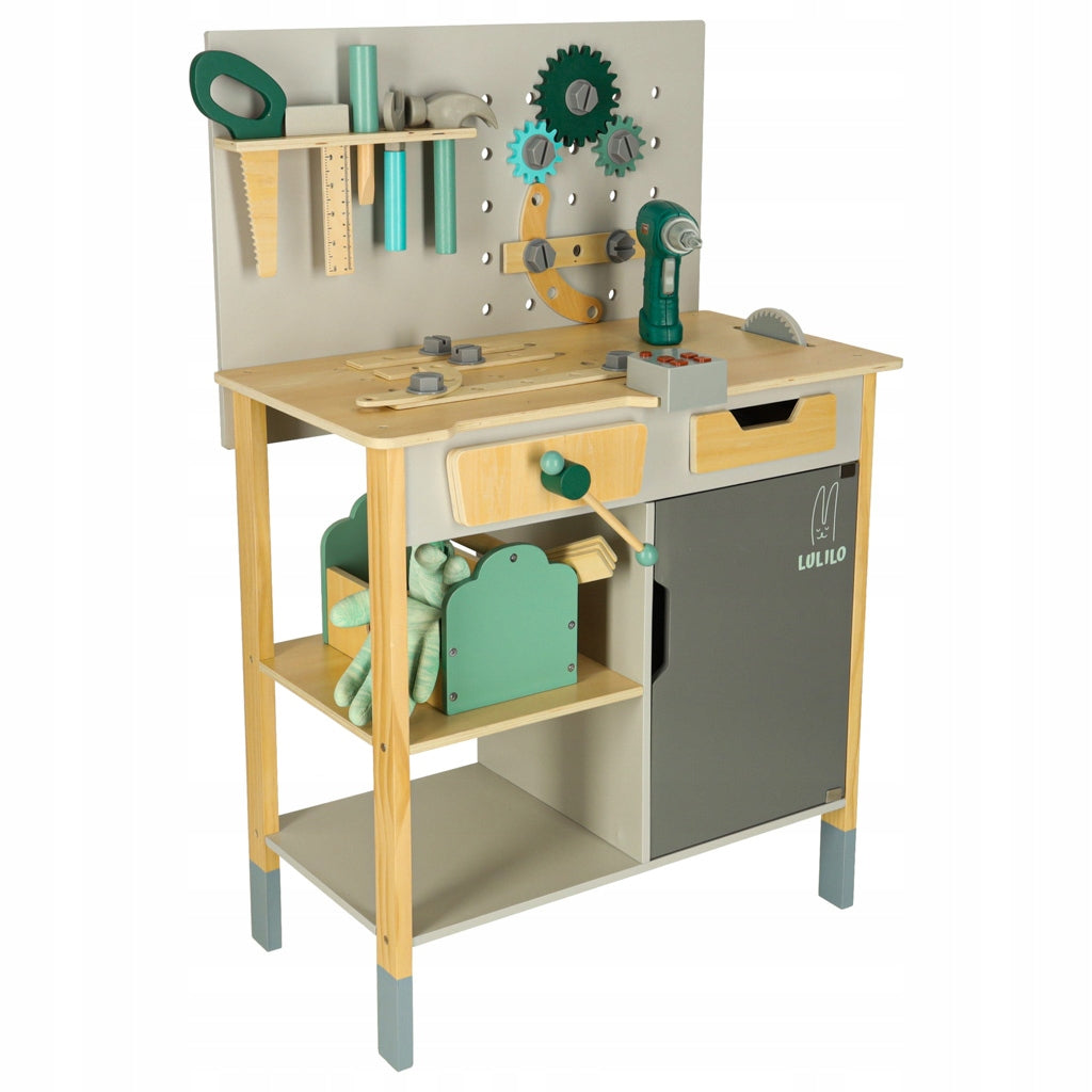 Workshop Wooden Set of Small DIYer with Tools Sounds 86 cm Packaging status original
