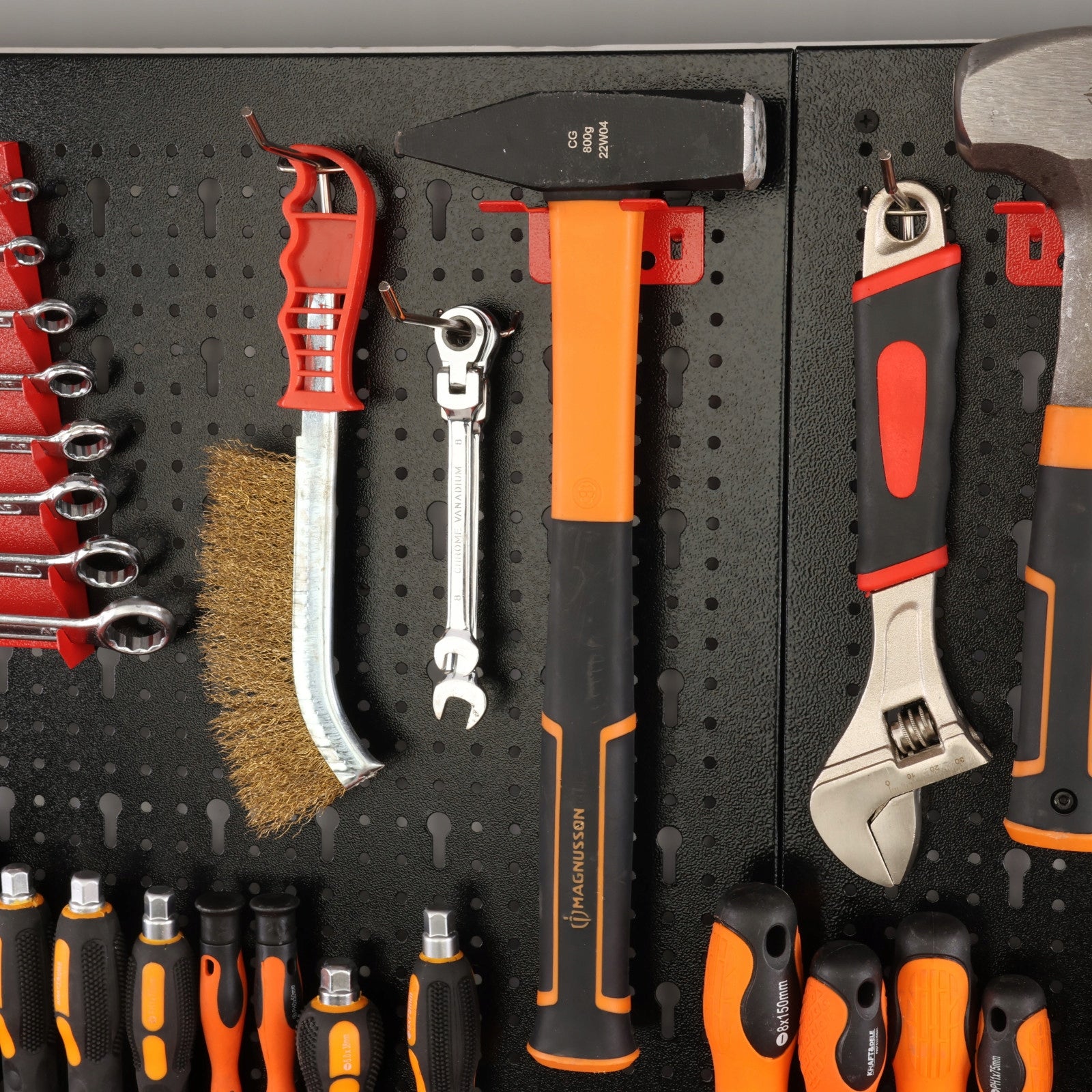 Workshop board botle 120x60 cm metal + set of 22 handles and shelves steel EAN (GTIN) 5904865741960