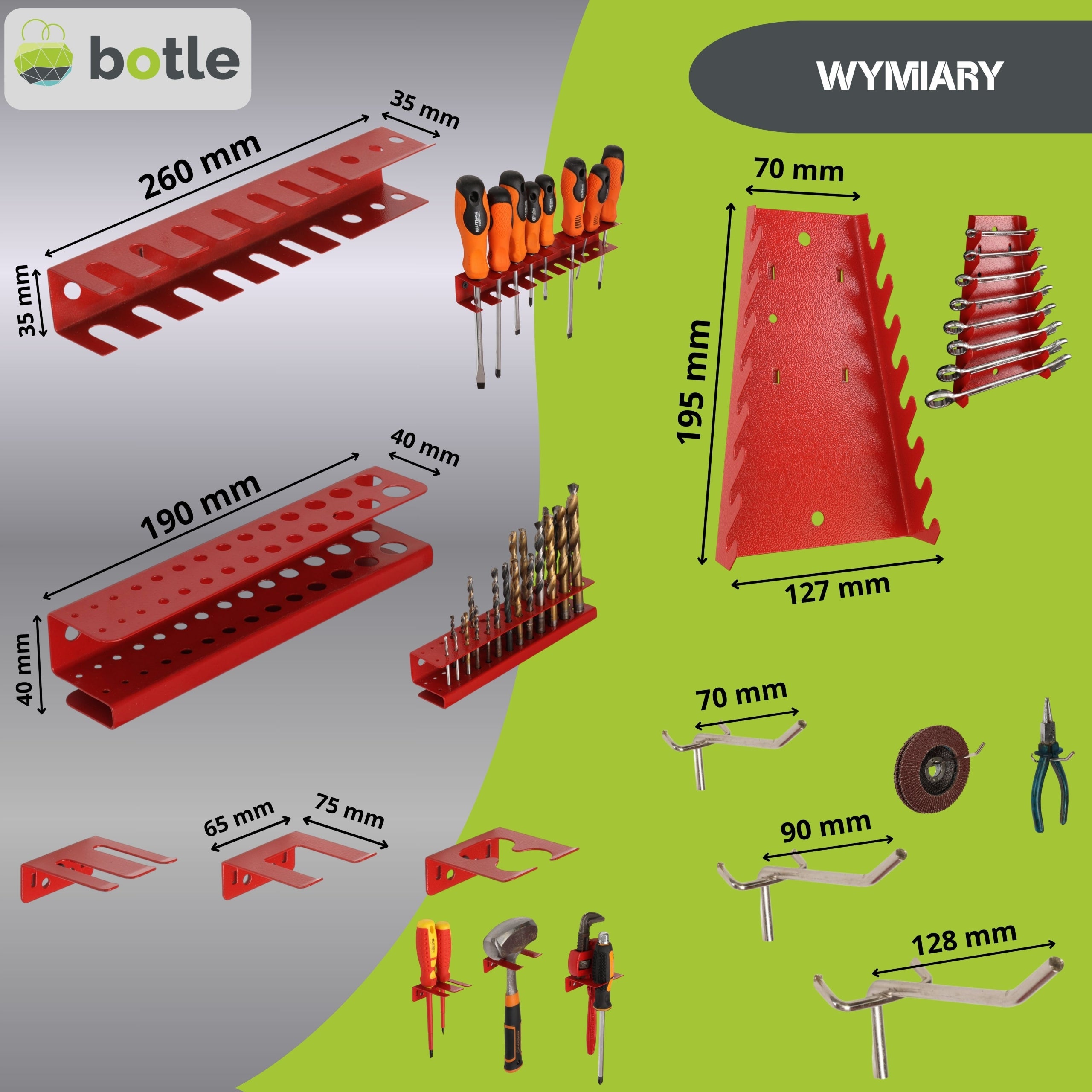 Workshop board botle 120x90cm metal 36x container black handles Product width 120 cm