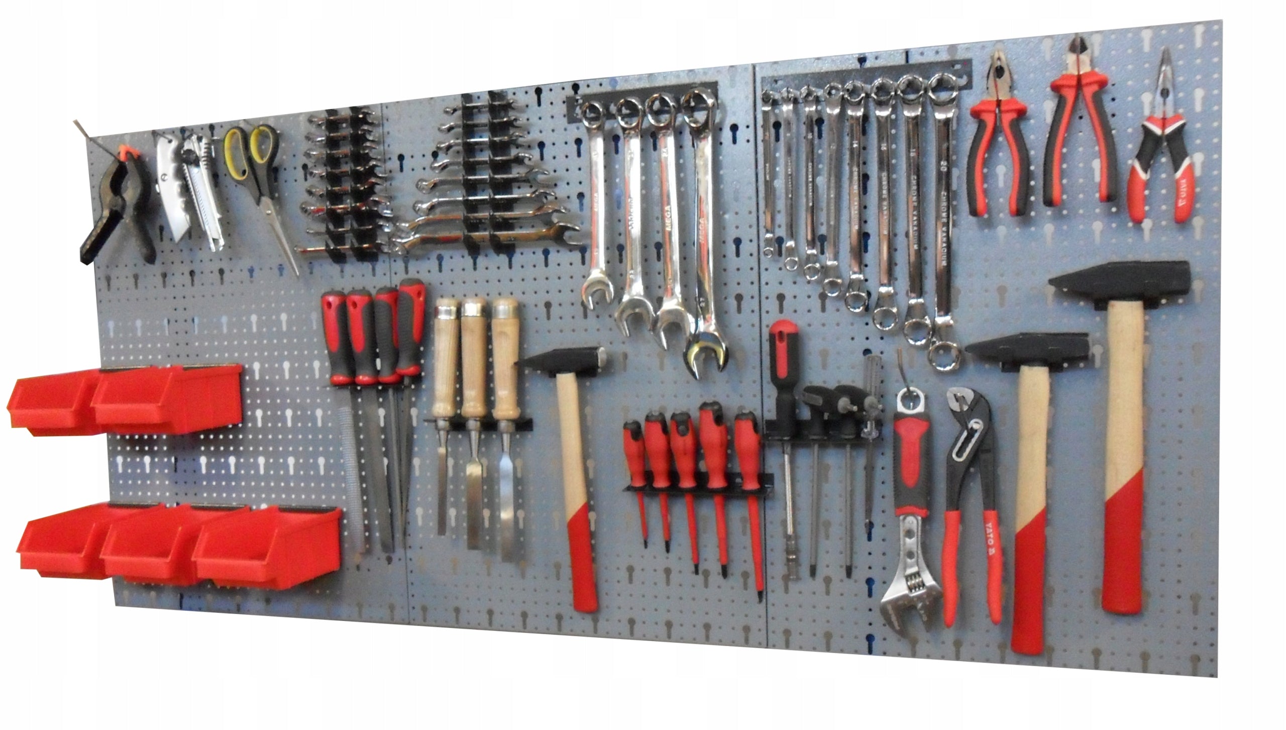 Workshop board for tools, tool wall with PENDANTS, grey EAN (GTIN) 5904966035210