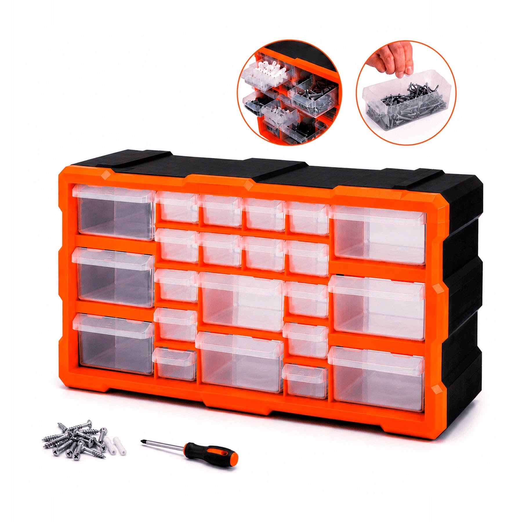Workshop container Organizer closed with screws wall screws Essosway