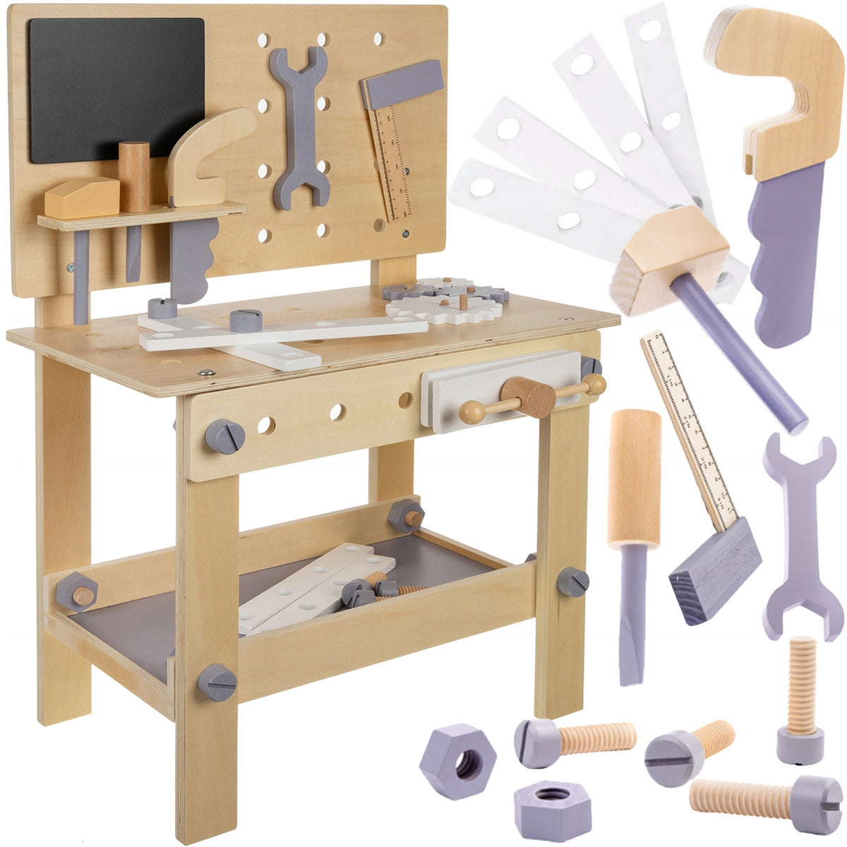 Workshop for Children Kruzzel Set Wooden Majserkowicz Tools Gift