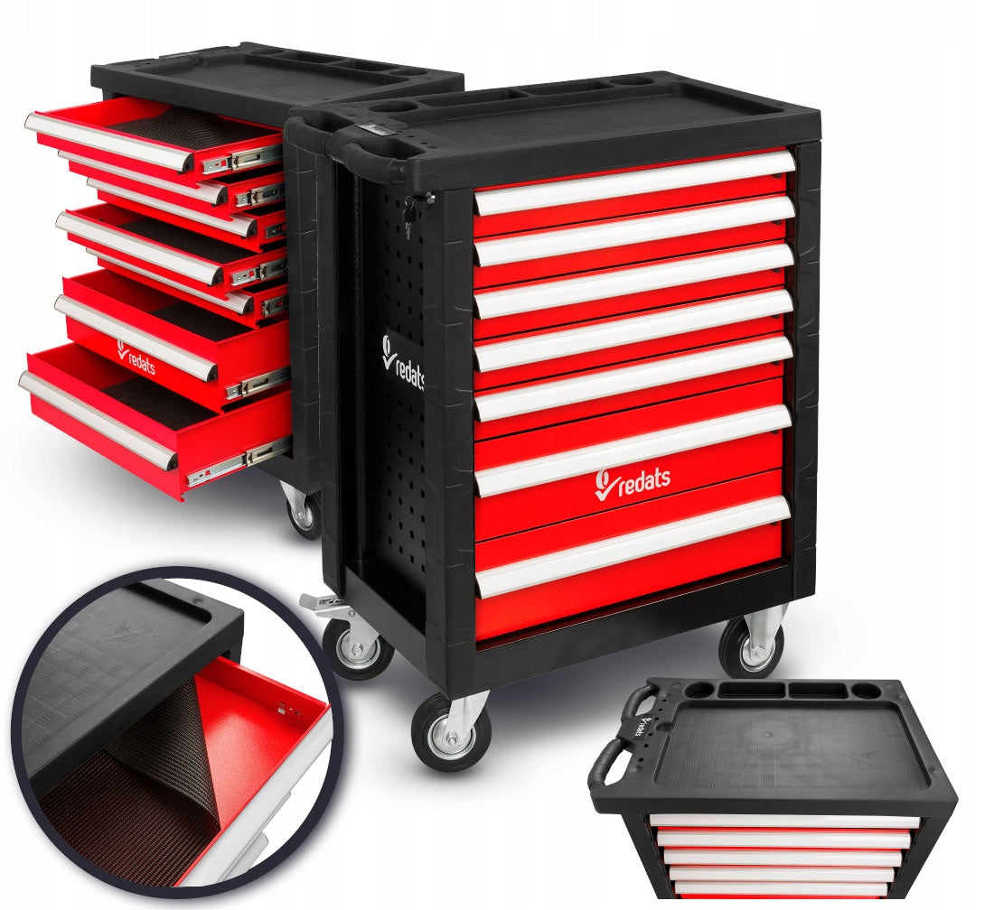 Workshop trolley tool cabinet REDATS 7 drawers workshop spacious