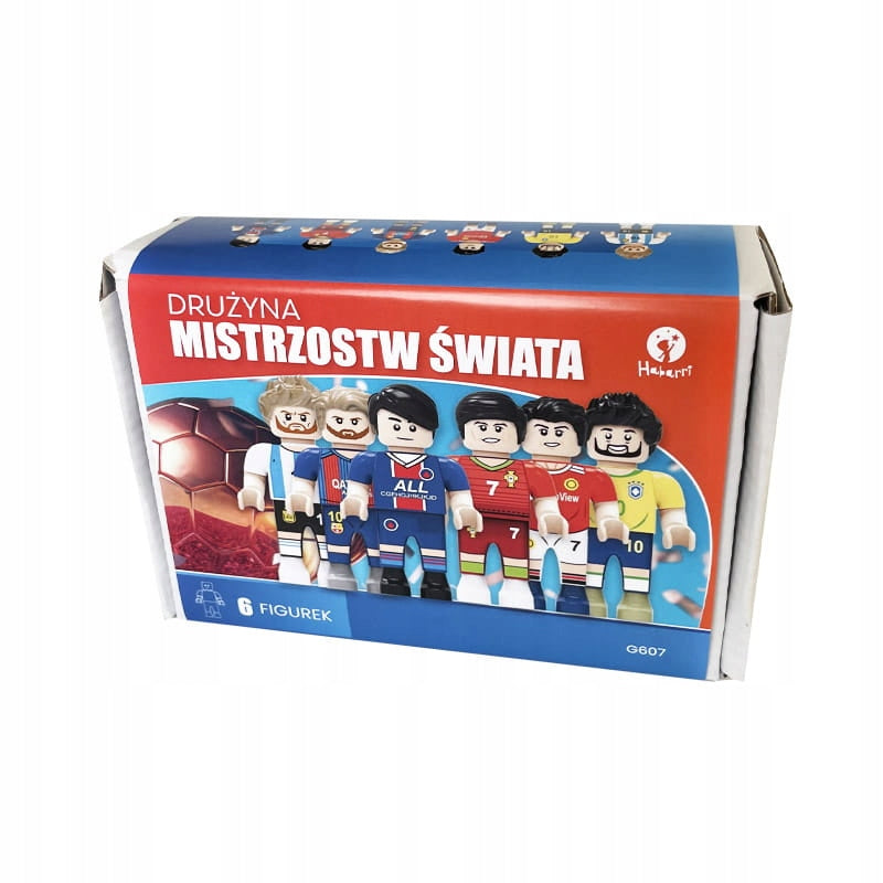 World Cup Team Figures 6 Pcs Footballers Blocks Fun Football Manufacturer code PRC
