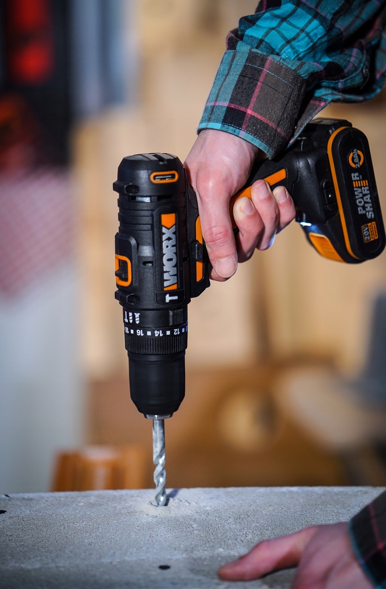 Worx WX100 20V DRILL CORDLESS SCREWDRIVER 30Nm Battery 2,0Ah Manufacturer code WX100