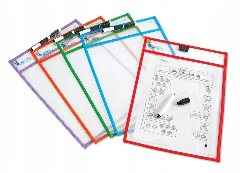 Write and Wipe Reusable T-Shirts with Learning Resources Marker