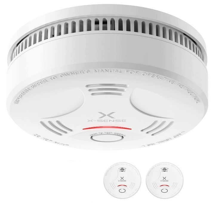 X-Sense Smoke detector, battery 10 years, fire detector 2 pcs