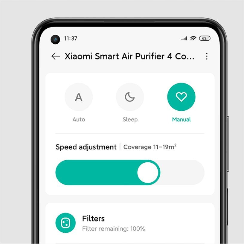 XIAOMI AIR PURIFIER Air Purifier 4 COMPACT HEPA WiFi Smart 230 m³h Model Smart Air Purifier 4 Lite