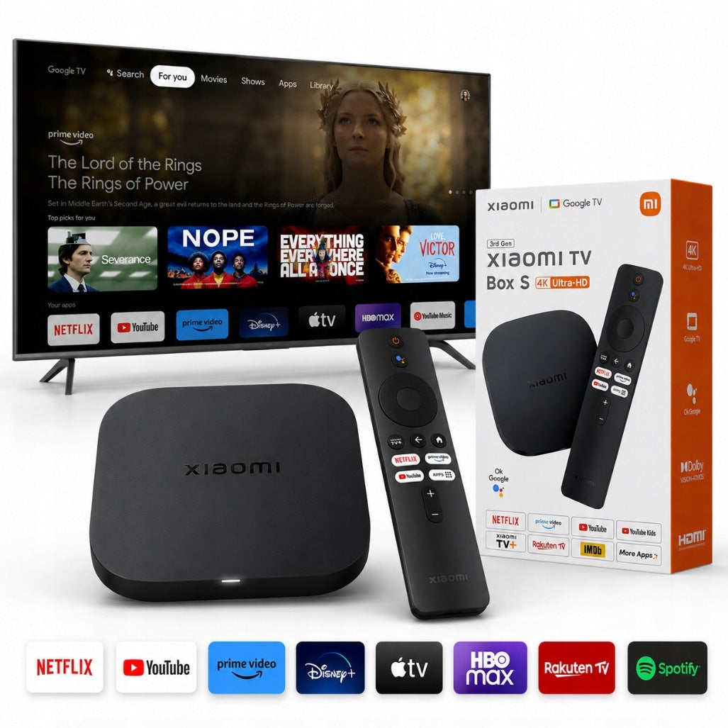 XIAOMI TV BOX S 3 GEN 4K GOOGLE TV WIFI 6 CHROMECAST