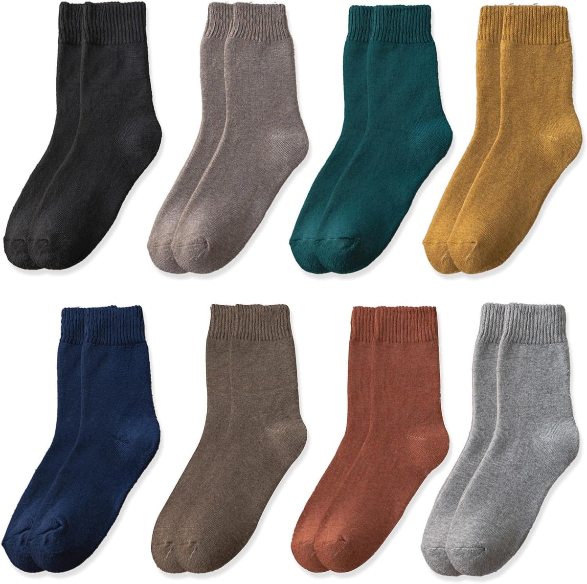 XL SOCKS WOMEN FLUFFY WARM BREATHABLE 8 PAIRS SET MIX