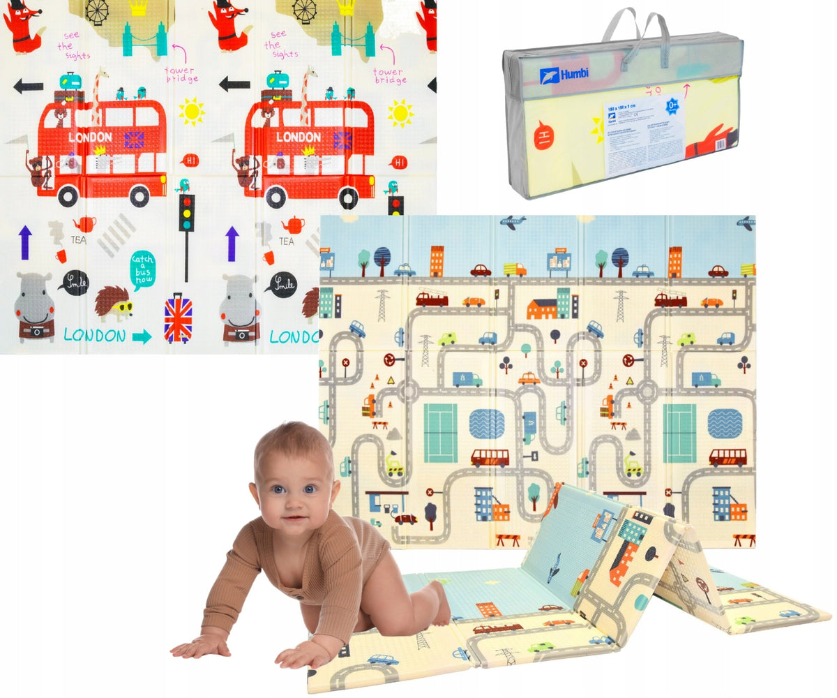 XPE EDUCATIONAL FOAM MAT FOR CHILDREN FOLDING 150X180x1 CM DOUBLE-SIDED
