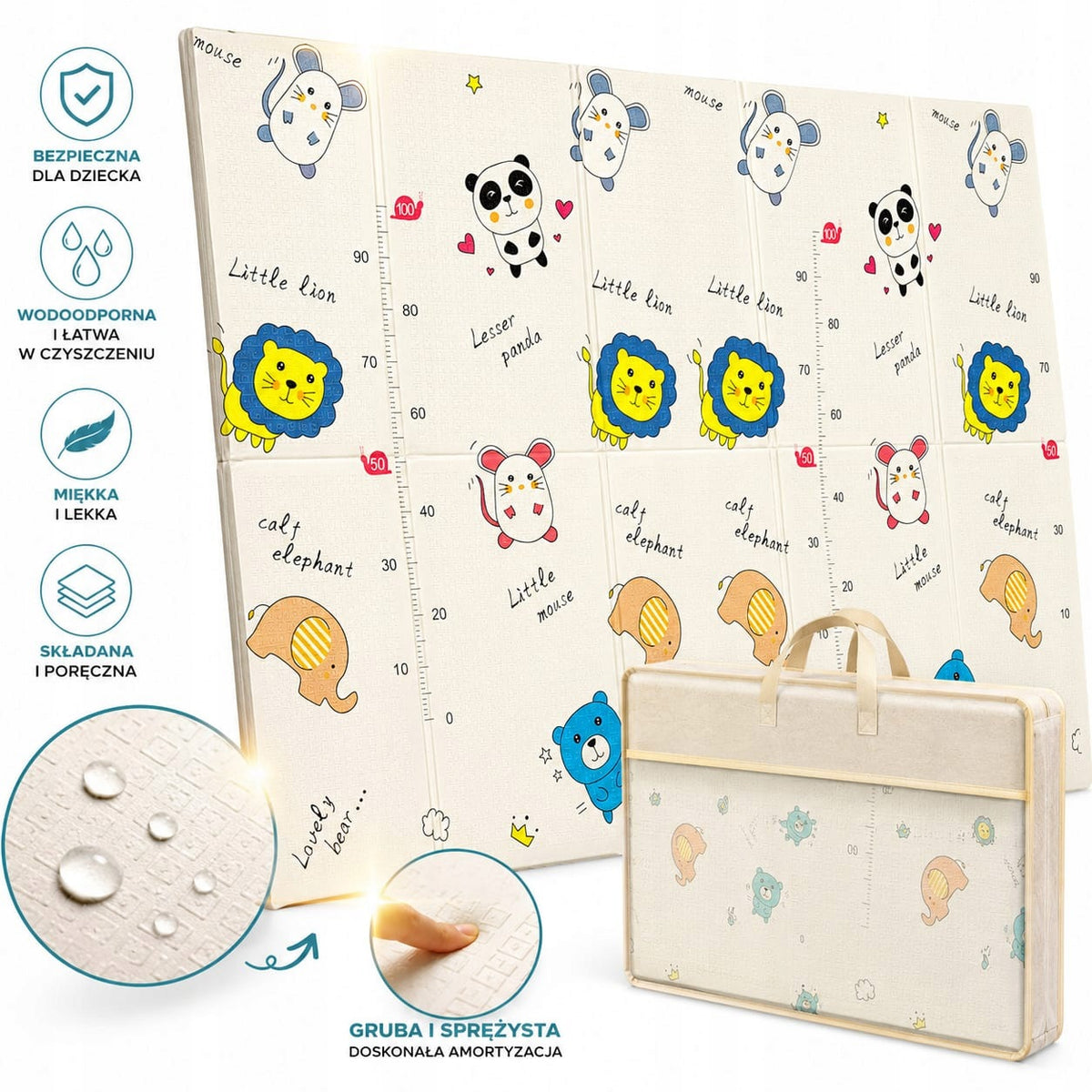 XPE MAT FOR CHILDREN DOUBLE-SIDED FOAM 200x180cm WATERPROOF FOLDING BOHO Manufacturer code XPE_GIR_1822
