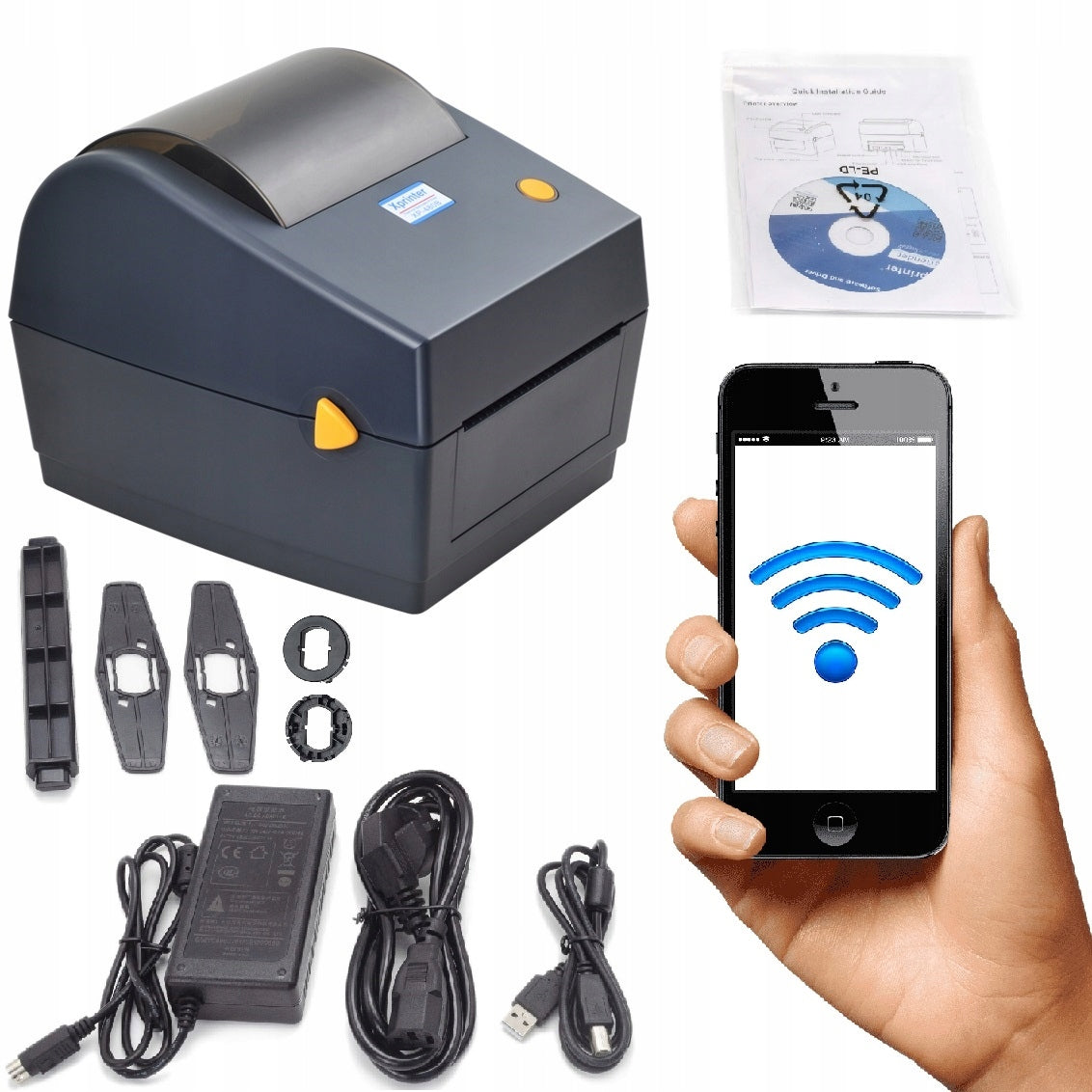 XPRINTER XP-480B Printer for LARGE rolls of USB WIFI thermal labels