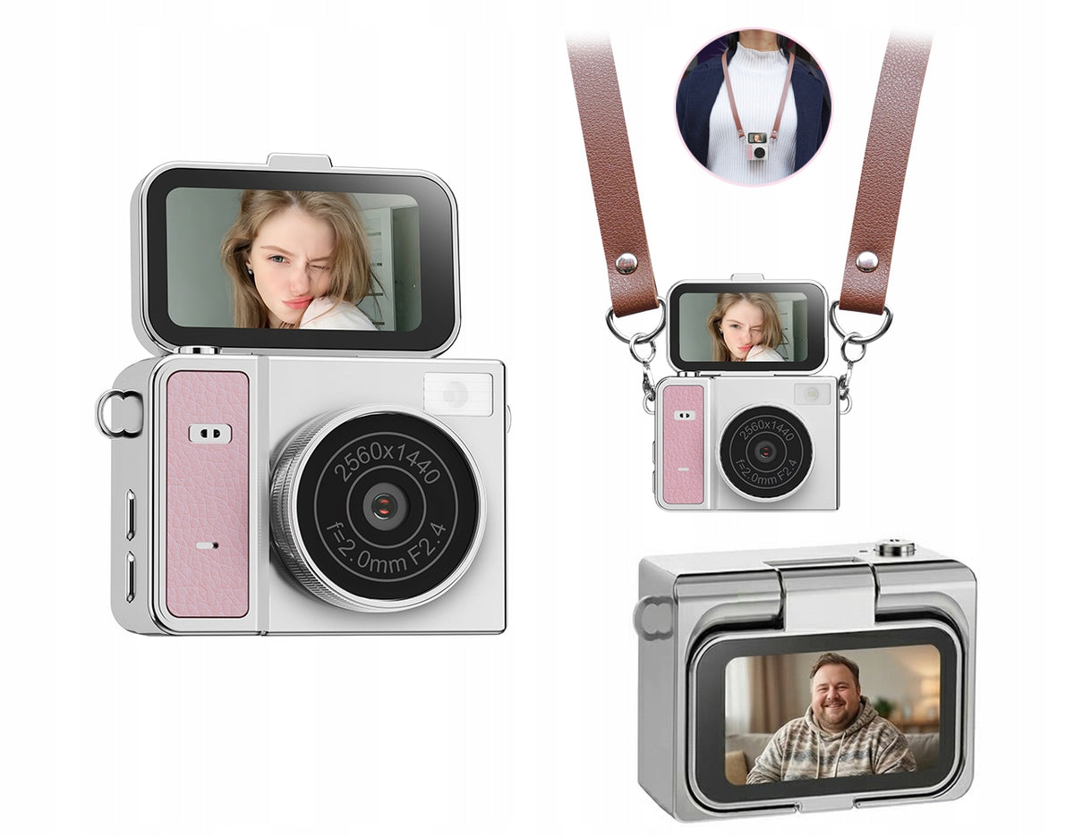 XREC X7 Mini Digital Camera Video Camera 2K 64MP Screen 1,47'' Rotation 180s