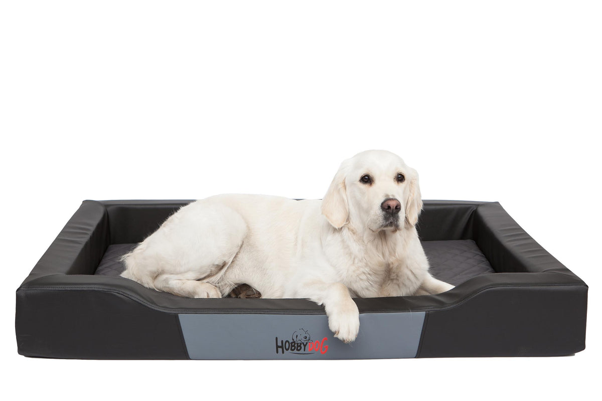 XXL BED DOG COUCH BED with ECO LEATHER Brand Hobbydog