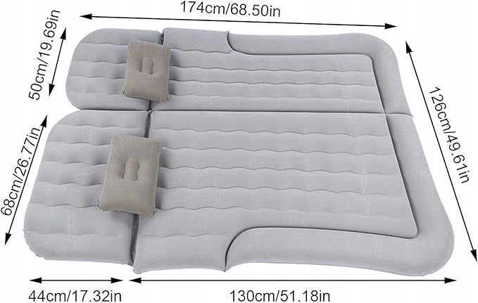 XXL Car Mattress 184x122cm for SUV Car Bed + PUMP Grey Manufacturer code Materac SUV Szaryz Pompką