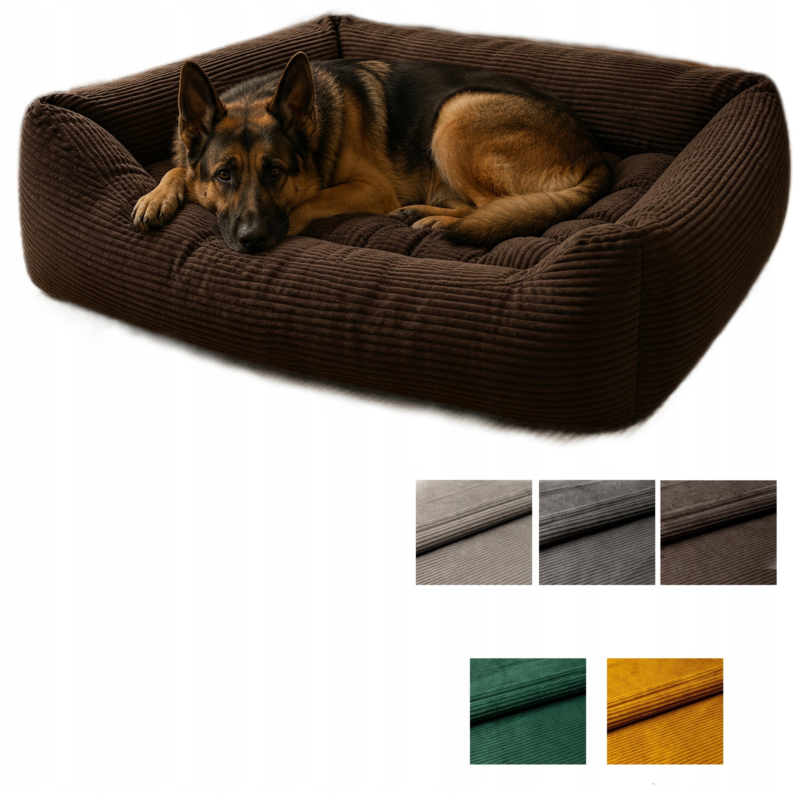 XXL Large Dog Bed For Labrador Comfortable Bedding Corduroy 100x80
