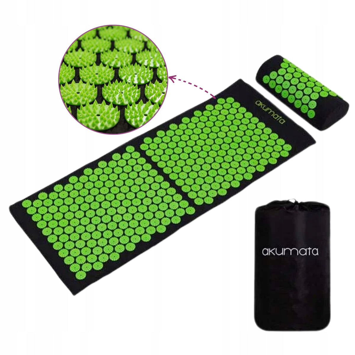 XXL long acupressure mat with spikes cushion Akumata for health massage