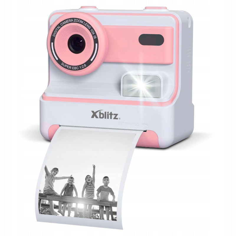 Xblitz FLASH PINK INSTANT CAMERA THERMAL PRINTER + 3 ROLLS + 16GB Brand Xblitz
