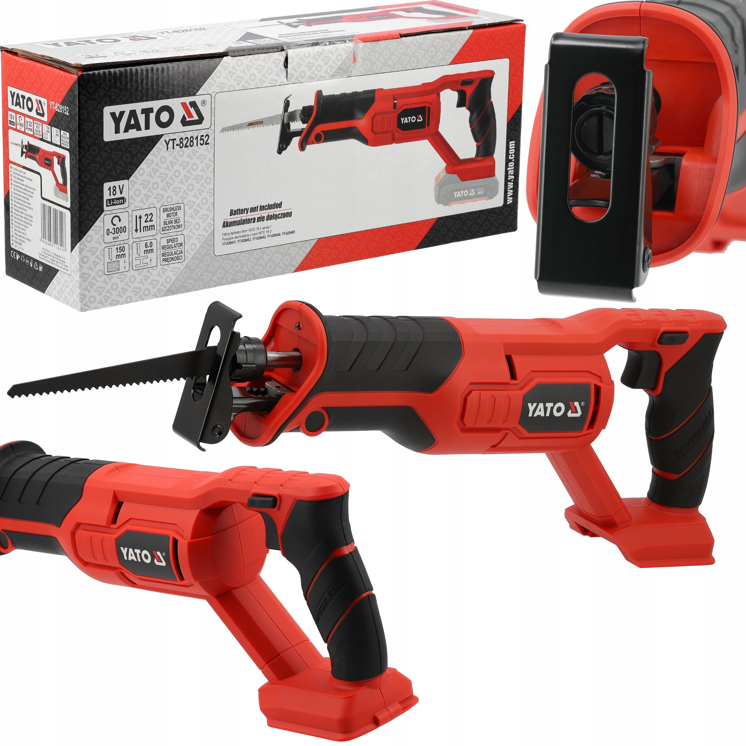 YATO CORDLESS RECIPROCATING SAW 18V BRUSHLESS FOR WOOD METAL BODY