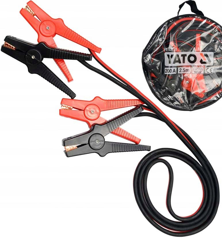 YATO KABLE JUMPER CABLE 2.5m 200A