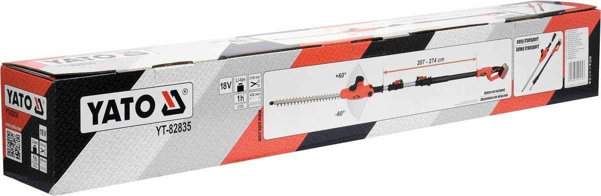 YATO LIFEBODY SHEARS ON BOOM CORDLESS TELESCOPIC 42 cm 18V Batteries included no