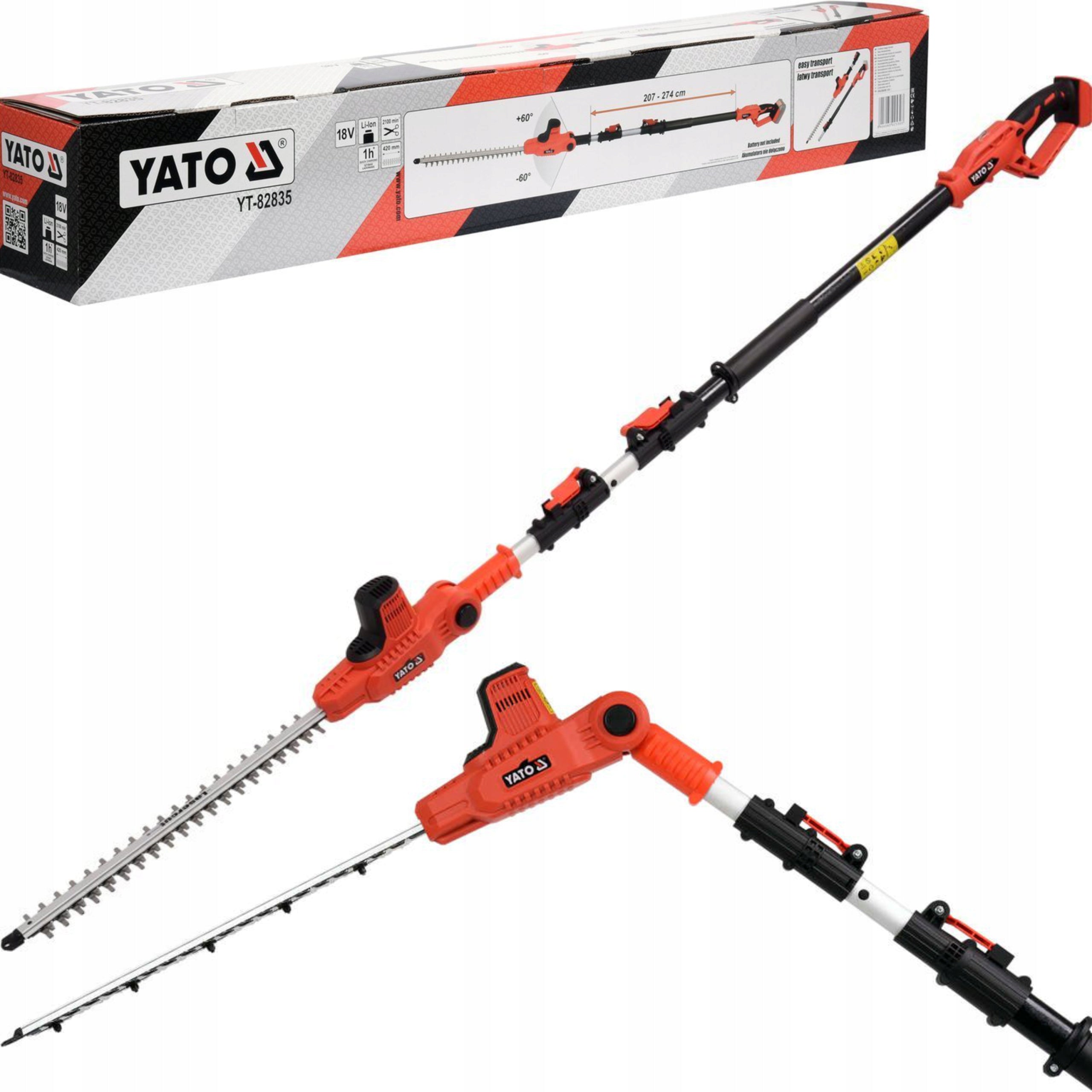 YATO LIFEBODY SHEARS ON BOOM CORDLESS TELESCOPIC 42 cm 18V