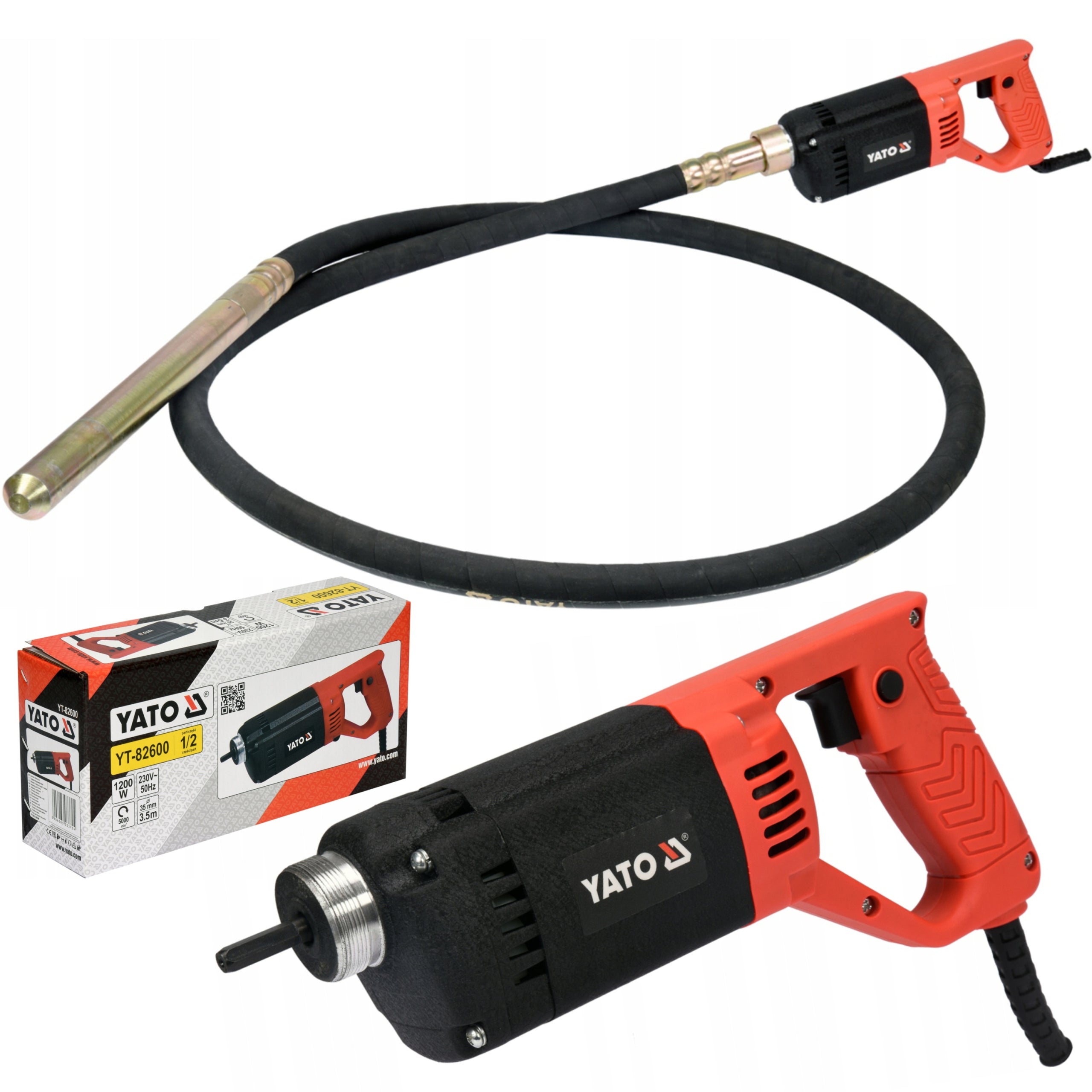 YATO VIBRATOR CONCRETE COMPACTOR 1200W + MACE LENGTH 3m YT-82600