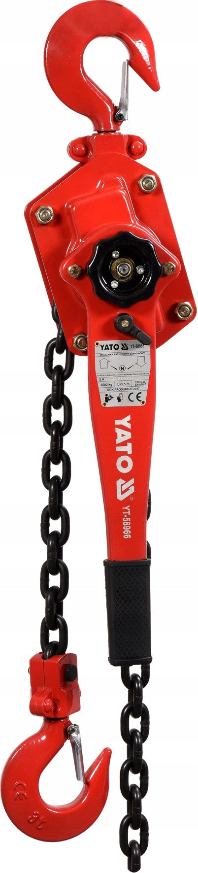 YATO WINCH CHAIN WINCH 3000kg 1,5m Power supply handheld