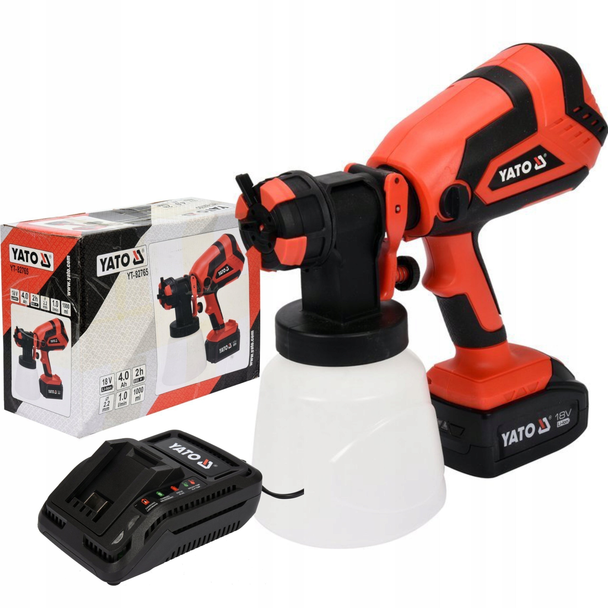 YATO YT-82765 PAINT GUN 18V RECHARGEABLE +4Ah 1L/min