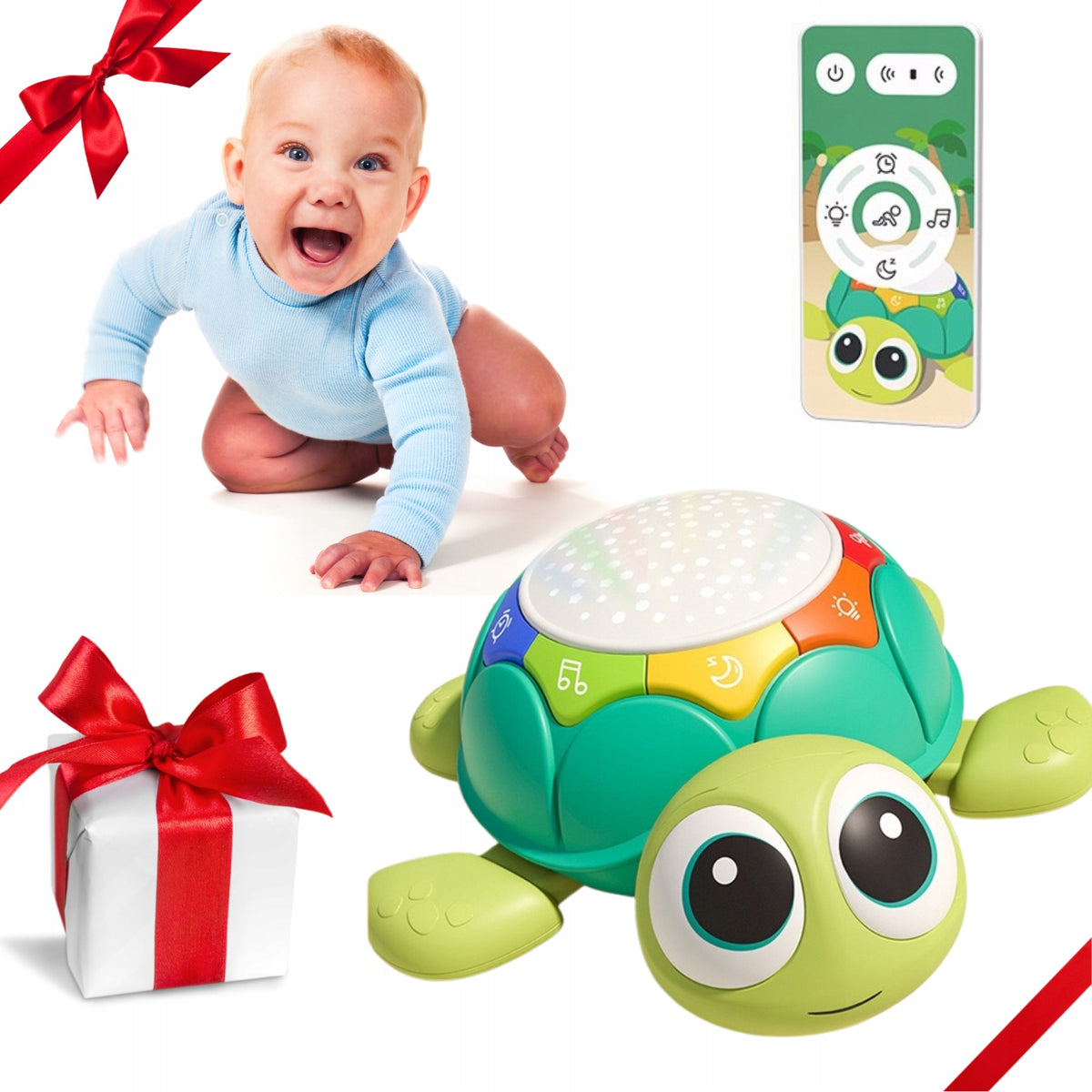 YEAR GIFT ESCAPING TURTLE TOY INTERACTIVE MUSIC FOR CHILDREN