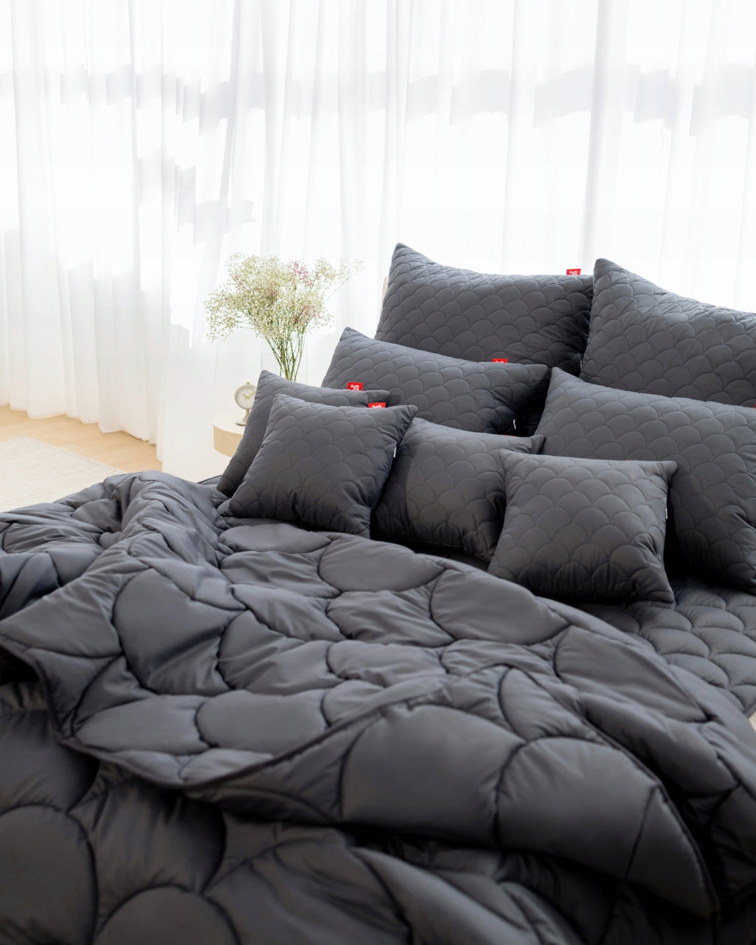 YEAR-ROUND ANTI-ALLERGIC QUILT 160X200 GREY from Poland WARMTH 4 SEASONS Brand Softimi