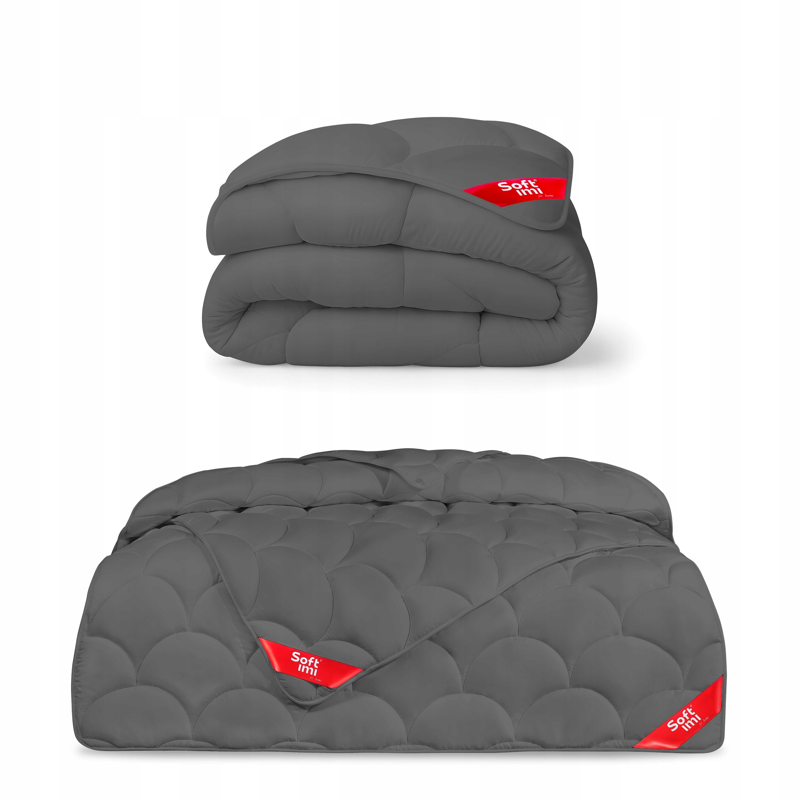 YEAR-ROUND ANTI-ALLERGIC QUILT 160X200 GREY from Poland WARMTH 4 SEASONS