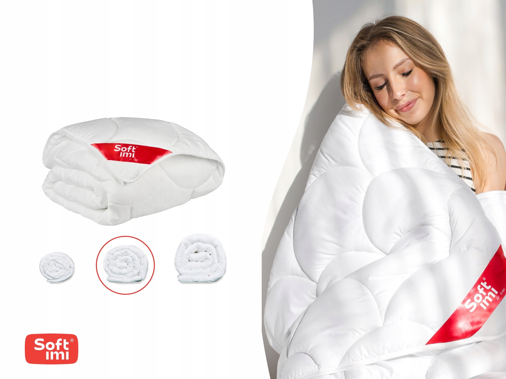 YEAR-ROUND ANTI-ALLERGIC QUILT 160X200 from Poland WARM LIGHT 4 SEASONS Medical device no