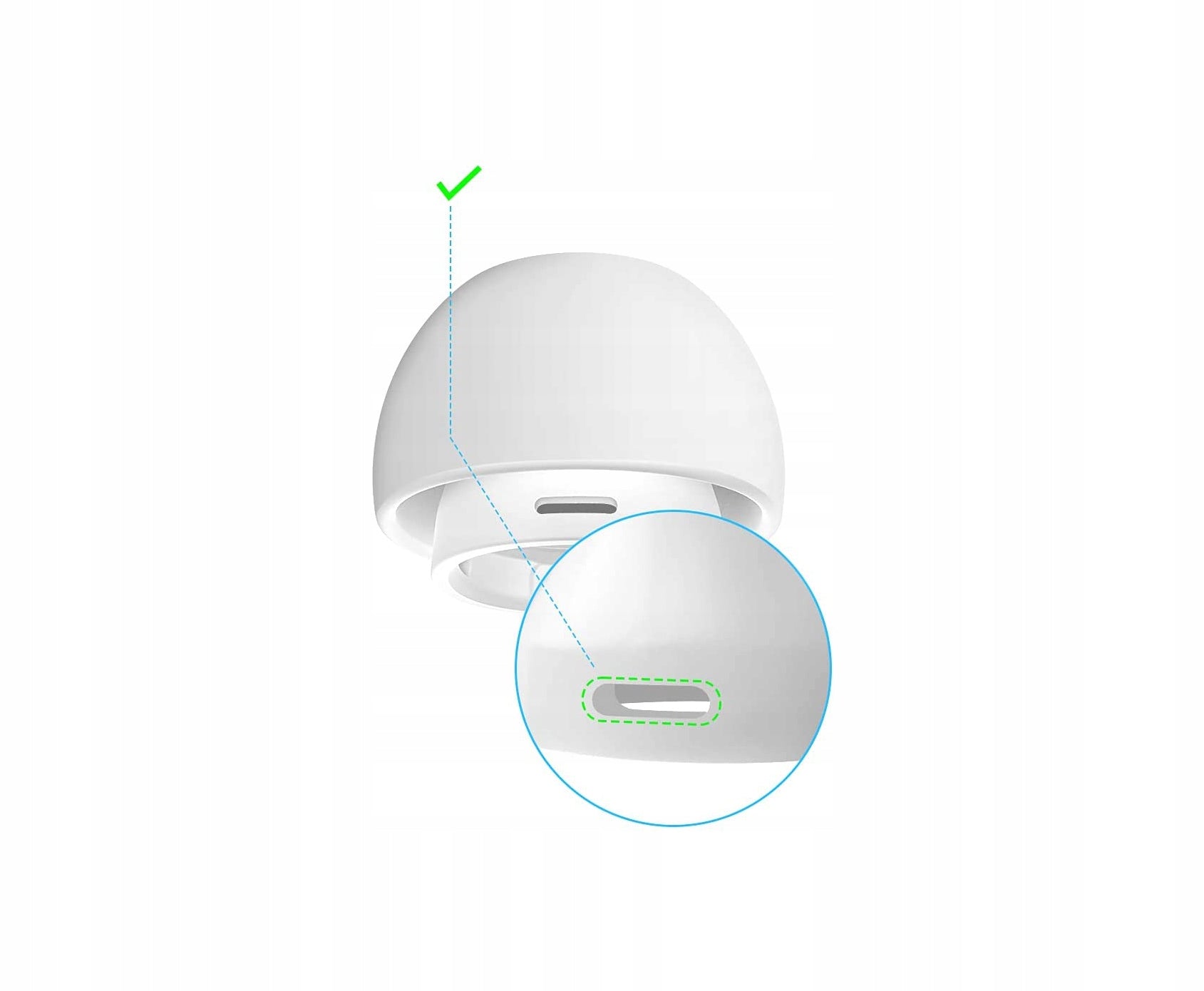 YIVO EARBUD PADS FOR APPLE AIRPODS PRO GEN 1 2 S M L Brand YIVO