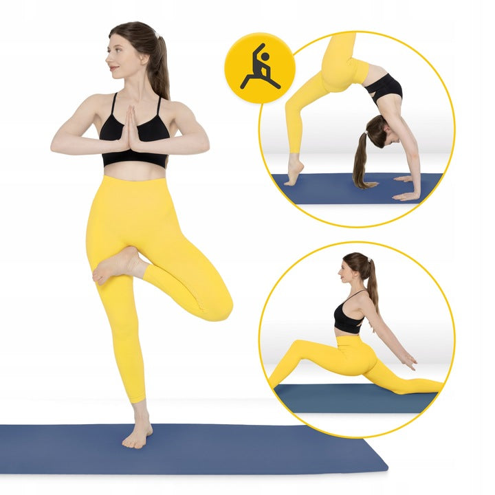YOGA FITNESS EXERCISE MAT DOUBLE SIDED NON-SLIP SOFT HANDLE 6MM Manufacturer code 4FIZJO