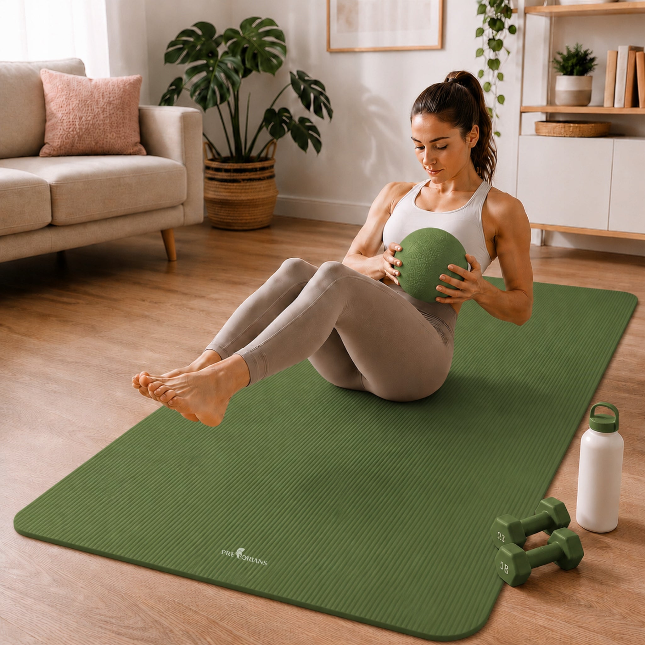 YOGA FITNESS EXERCISE MAT THICK NON-SLIP NBR GYMNASTIC 190 CM Manufacturer code NBR-03 MATA DO ĆWICZEŃ ZIELONA DŁUGA