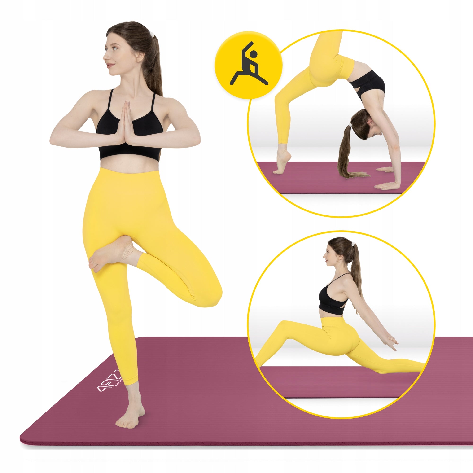 YOGA MAT FITNESS PILATES NON-SLIP FOAM NBR 190 × 100cm Packaging status original