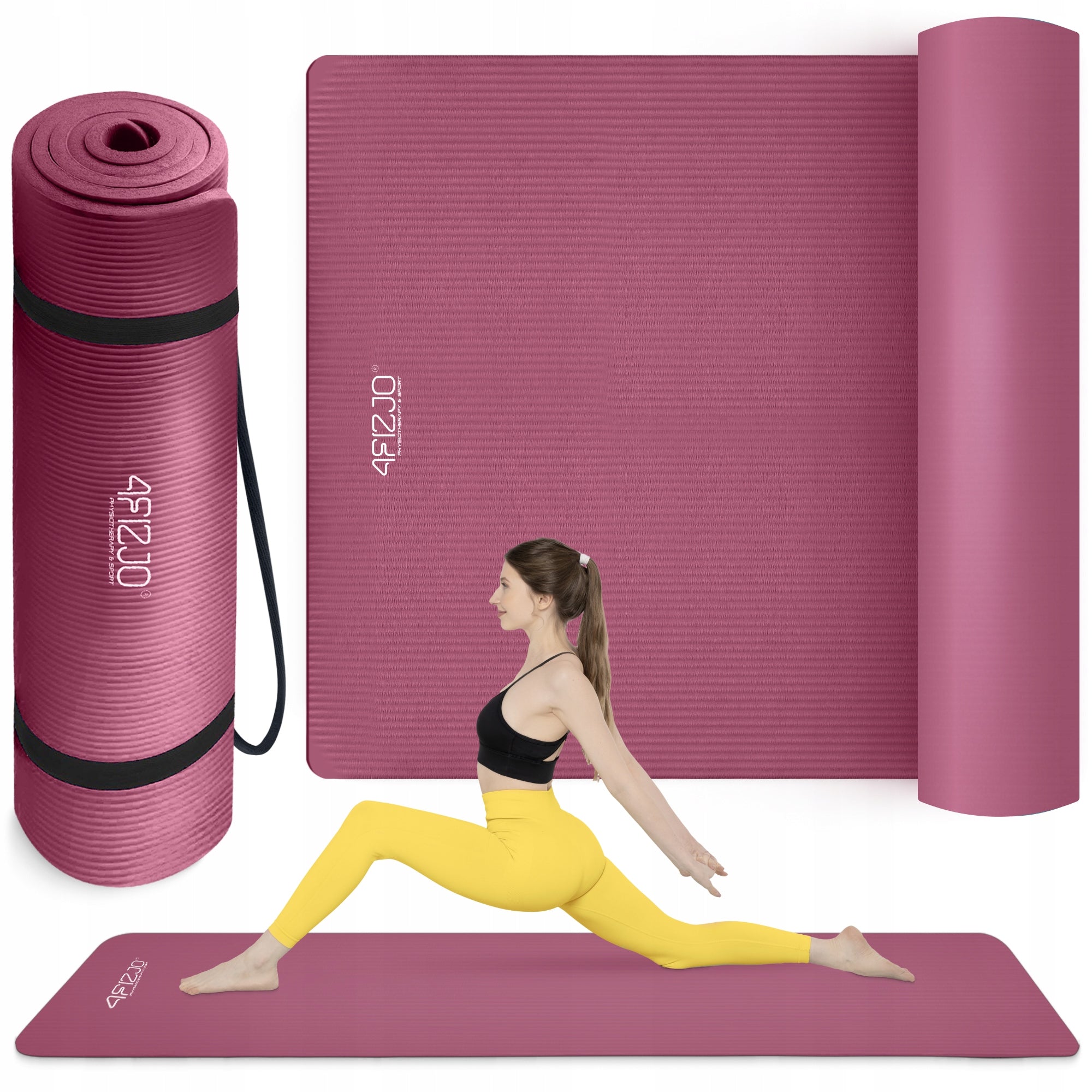 YOGA MAT FITNESS PILATES NON-SLIP FOAM NBR 190 × 100cm