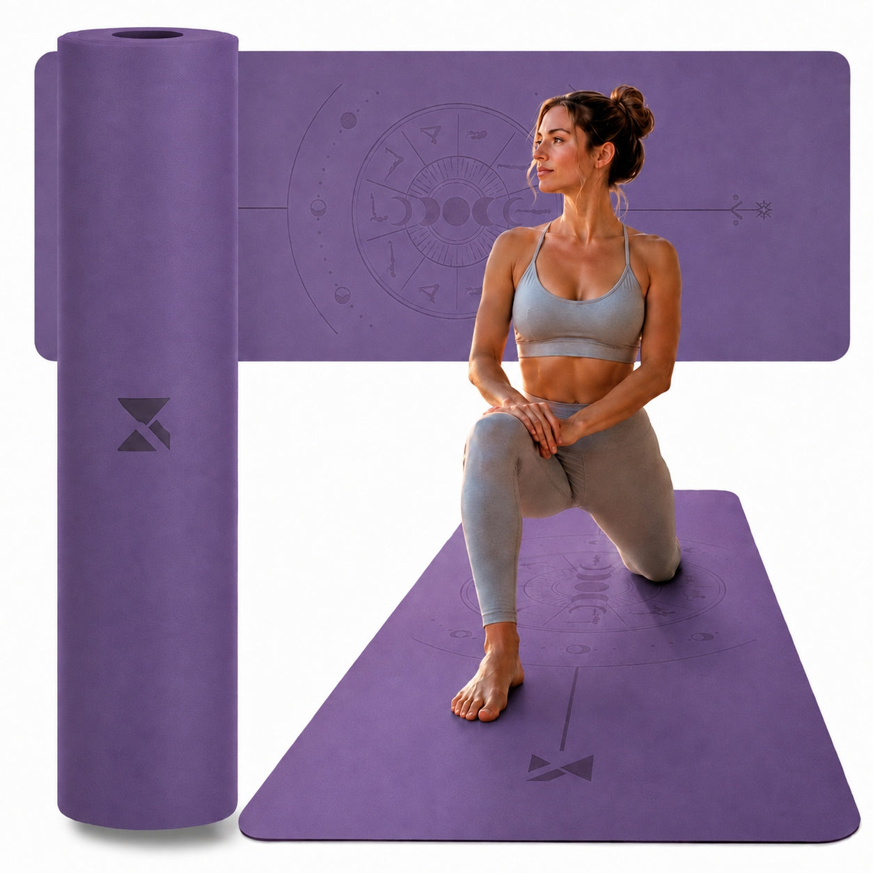 YOGA MAT FITNESS PILATES RUBBER NON-SLIP 183 x 61 cm