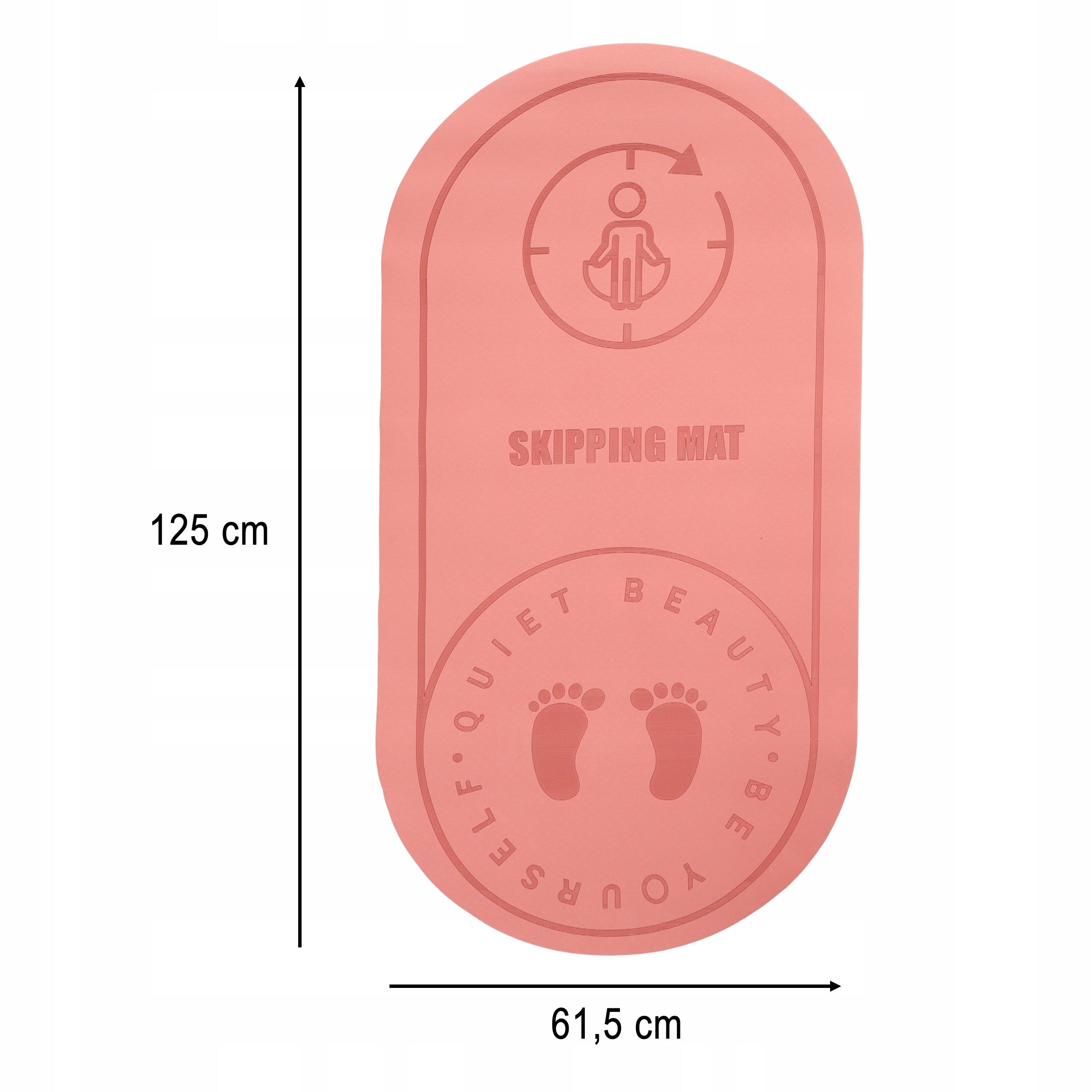 YOGA MAT NON-SLIP GYMNASTIC TRAINING SOFT MAT PINK Length 125 cm