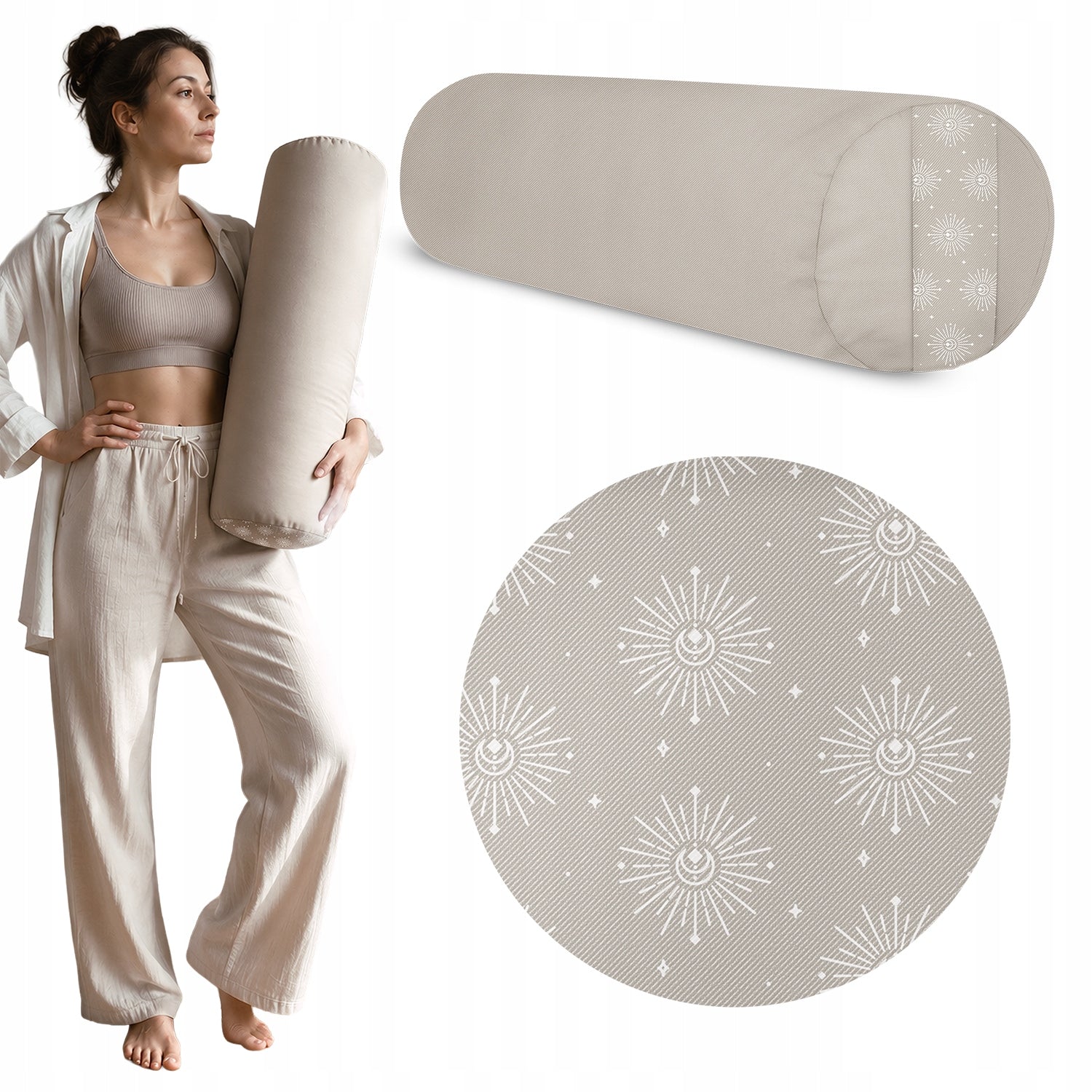 YOGA ROLLER - BOLSTER - LARGE - Poland Buckwheat Scale