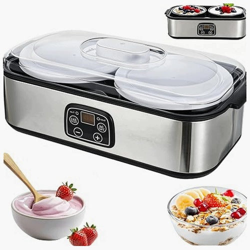 YOGURT MACHINE 2 L GLASS CONTAINERS TEMPERATURE ADJUSTABLE