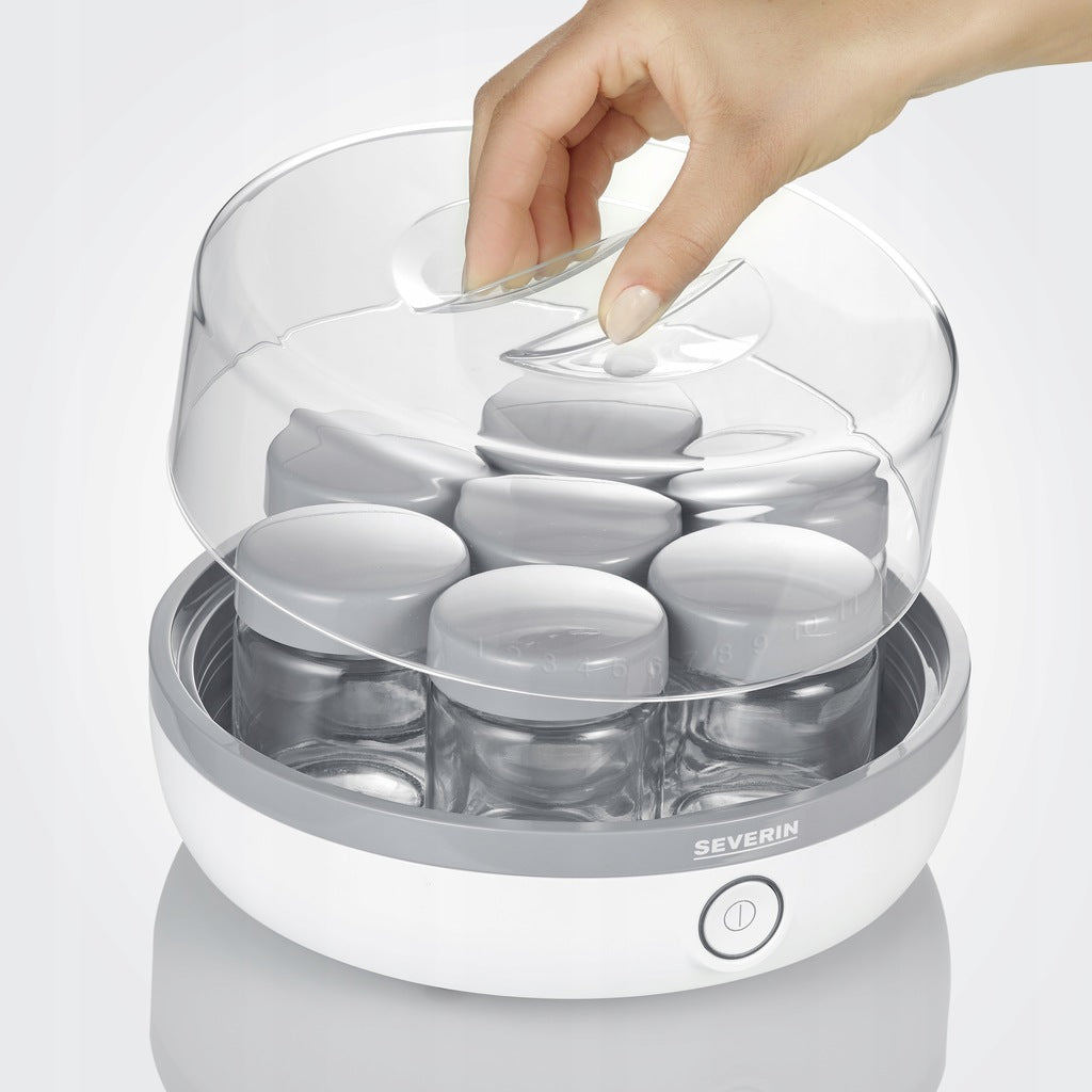 YOGURT MAKER YOGURT MACHINE 7 JARS 150ML HOMEMADE YOGURT SEVERIN Manufacturer code SEV 3518