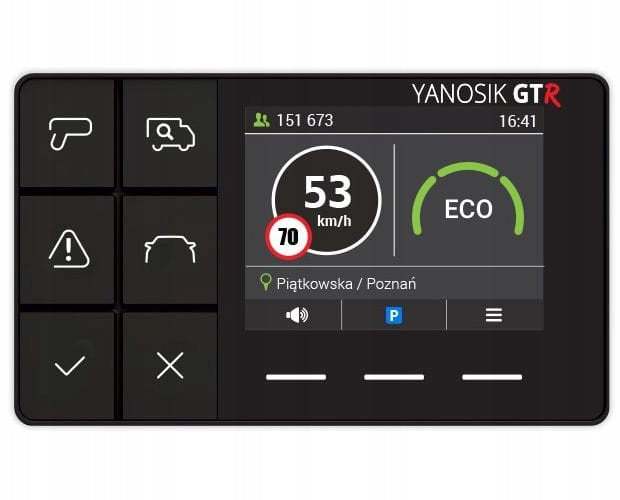 Yanosik GTR YANBOX ANTIRADAR ASSISTANT + SUBSCRIPTION 5 YEARS + E-TOLL + INSPECTIONS Manufacturer code GTR EXTREME